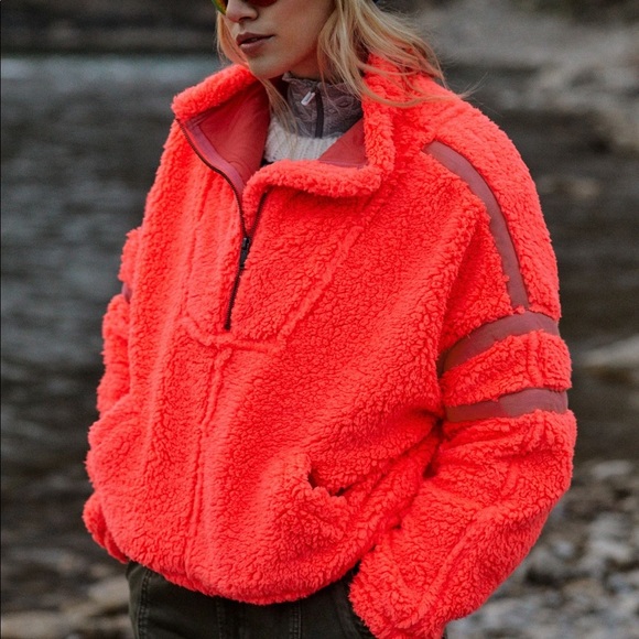 Free People Jackets & Blazers - Free People Nantucket Red Fleece Pullover